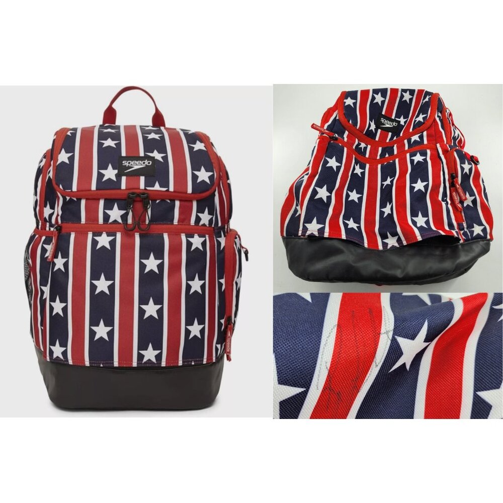 Speedo Backpack Teamster 2.0 35L US Team American Flag *SIGNED* Ryan Lochte